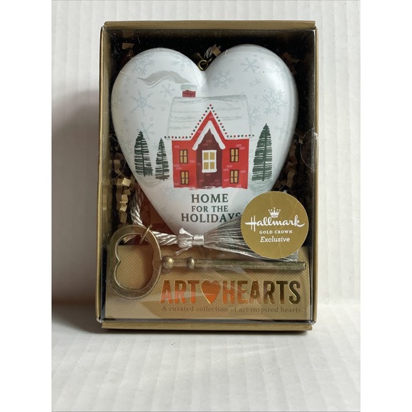 Demdaco Art Hearts Home For The Holidays with Key New in Box - Picture 1 of 5